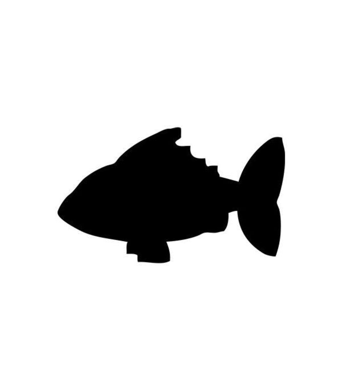 Krijt wandbord in de vorm van een vis