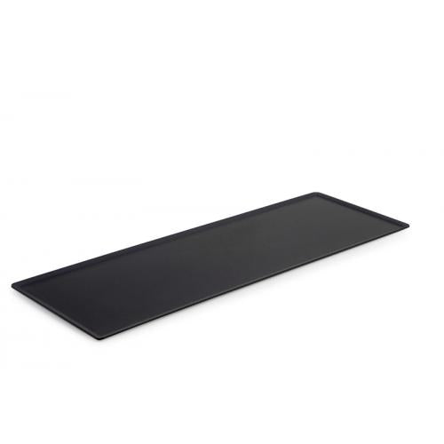 Serveerplateau van Acrylaat, zwart mat, 600x200mm.