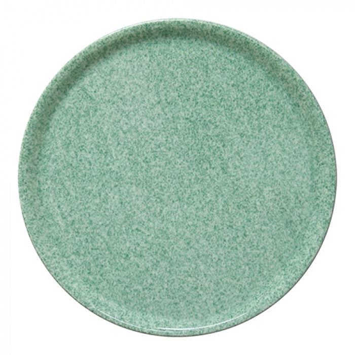 Pizza/pannenkoek bord, porselein, Ø310mm, groen/blauw