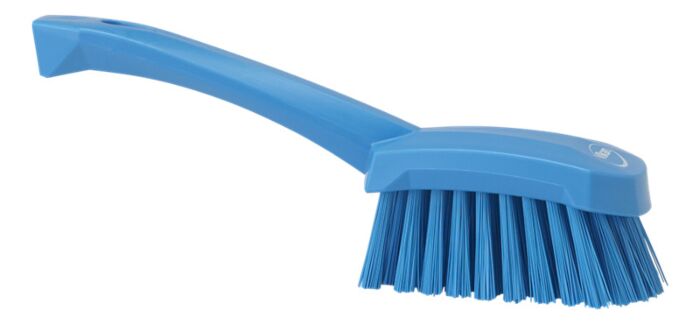 Vikan hygiene afwasborstel, hard, groot, blauw, 270x70x85mm