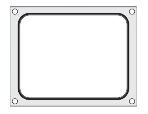 Traysealer matrix, conainer 227x178mm, aluminium met silicone