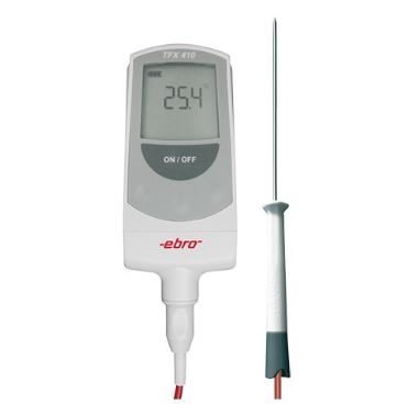 Digitale thermometer, voorzien van hittebestendige voelerkabel en handvat, de thermometer is volledig waterdicht, ook geschikt voor frituurvet.