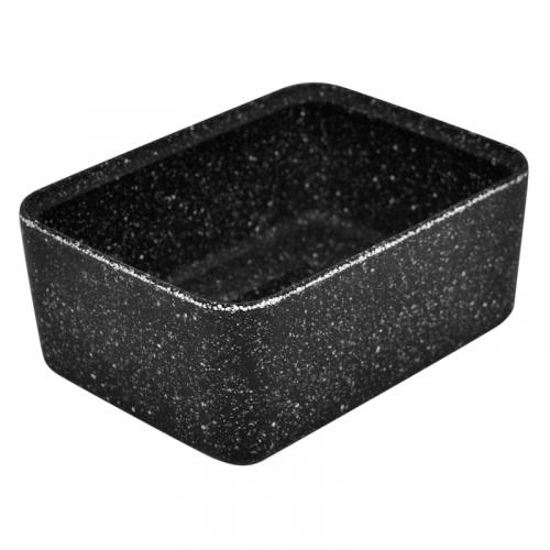 Saladebak, zwart granietlook, 173x130x70mm (LxBxH) 0.85L, Kata Stone