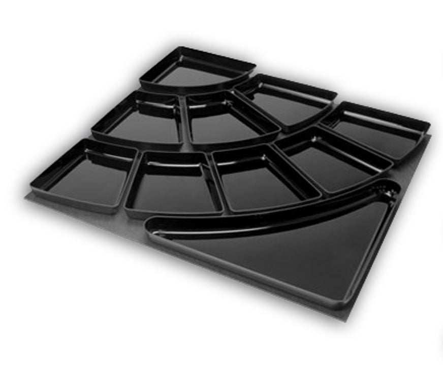 ABS schalenset 1/4 Blok (8-delig) - 840x840x60mm - Zwart - Van Erkel Winkelmaterialen