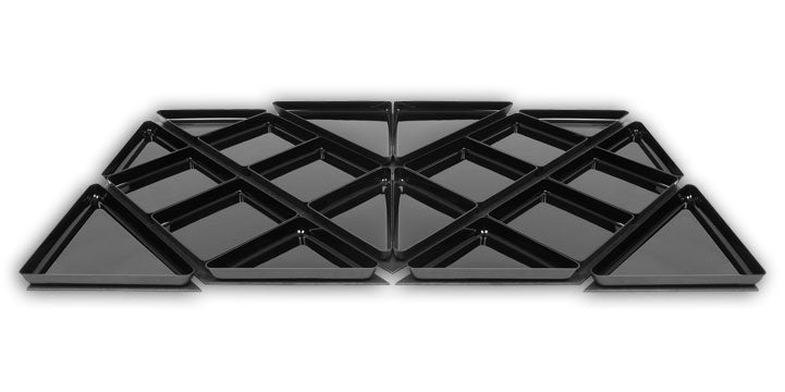 ABS schalenset Etage (12-delig) - 840x840x40mm - Zwart - Van Erkel Winkelmaterialen
