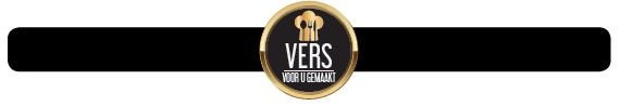 Lange sticker/bandsticker "vers voor u gemaakt"