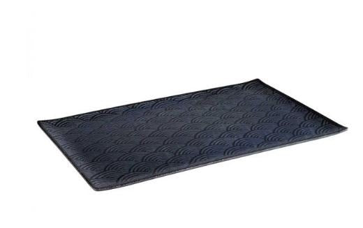 Bord 'Dark Wave' - 530x325x20mm (GN1/1) - Zwart - Van Erkel Winkelmaterialen