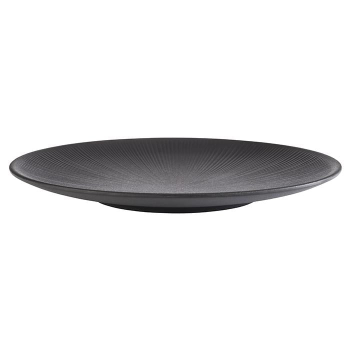 Bord 'Nero' - Ø330mm - Zwart - Van Erkel Winkelmaterialen