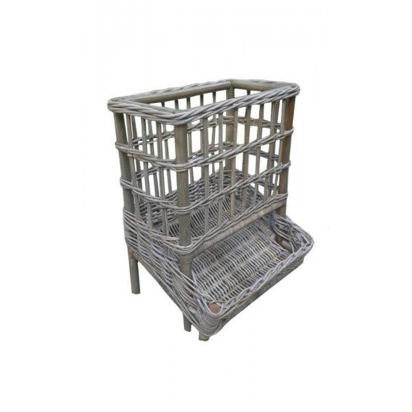 Broodjesmand rotan - 500x350x580mm - Grijs - Van Erkel Winkelmaterialen