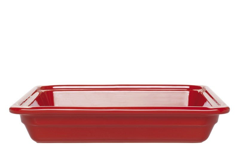Emile Henry aardewerk schaal - 345x325x65mm (GN2/3) - Rood - Van Erkel Winkelmaterialen