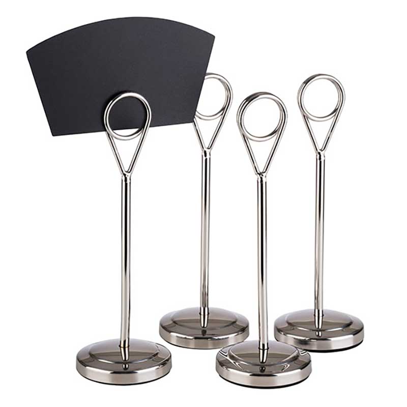 Kaarthouder (4st) - 155mm - Zilver - Van Erkel Winkelmaterialen