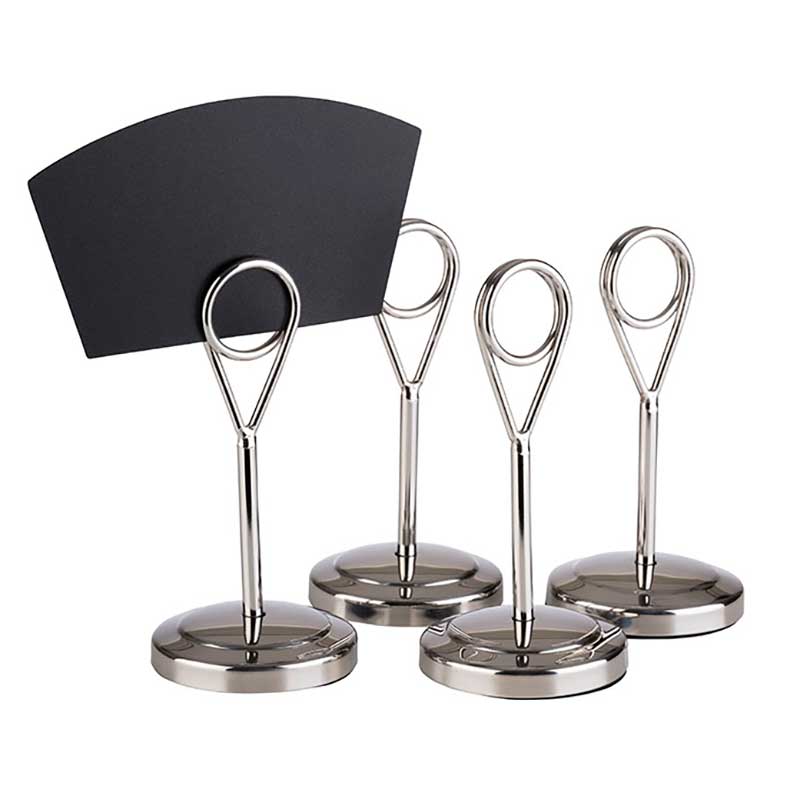 Kaarthouder (4st) - 105mm - Zilver - Van Erkel Winkelmaterialen