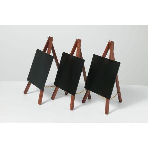 Krijt tafelstandaard op ezel (3st) - 150x130mm - Bruin - Van Erkel Winkelmaterialen