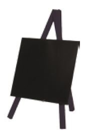 Krijt tafelstandaard op ezel (3st) - 150x130mm - Zwart - Van Erkel Winkelmaterialen
