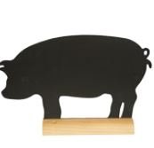 Krijt tafelstandaard "Varken" - 300x60x240mm - Van Erkel Winkelmaterialen