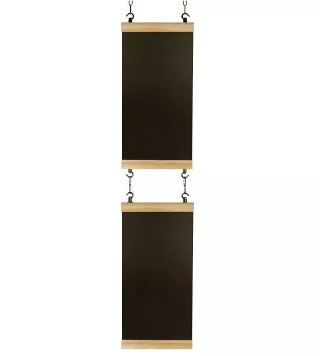 Krijtbord eiken dubbel - 280x1330mm - Van Erkel Winkelmaterialen