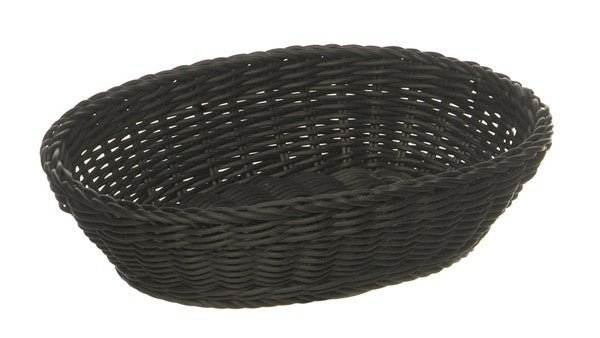 Kunststof mand ovaal 'Profiline' - 250x190x65mm - Zwart - Van Erkel Winkelmaterialen