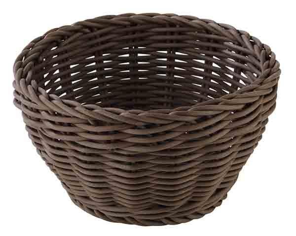 Kunststof mand rond 'Profiline' - Ø160x80mm - Bruin - Van Erkel Winkelmaterialen