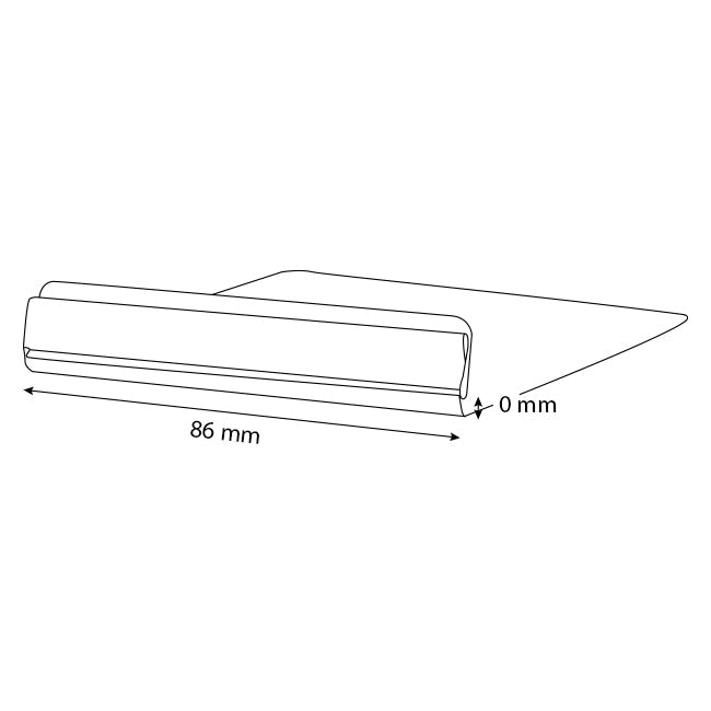 L-standaard 86mm (10st) - 0mm - Kunststof - Van Erkel Winkelmaterialen