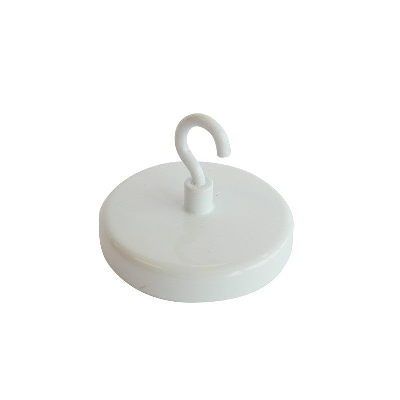 Magneet met haak (18kg) - Ø47mm - Wit - Van Erkel Winkelmaterialen