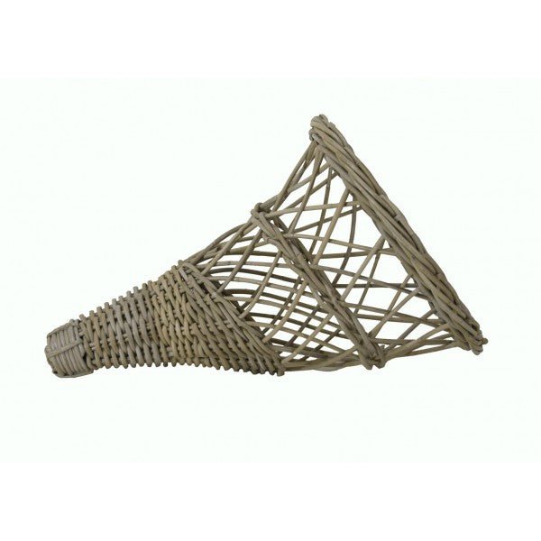 Mand rotan hoorn - Ø400x600mm - Grijs - Van Erkel Winkelmaterialen