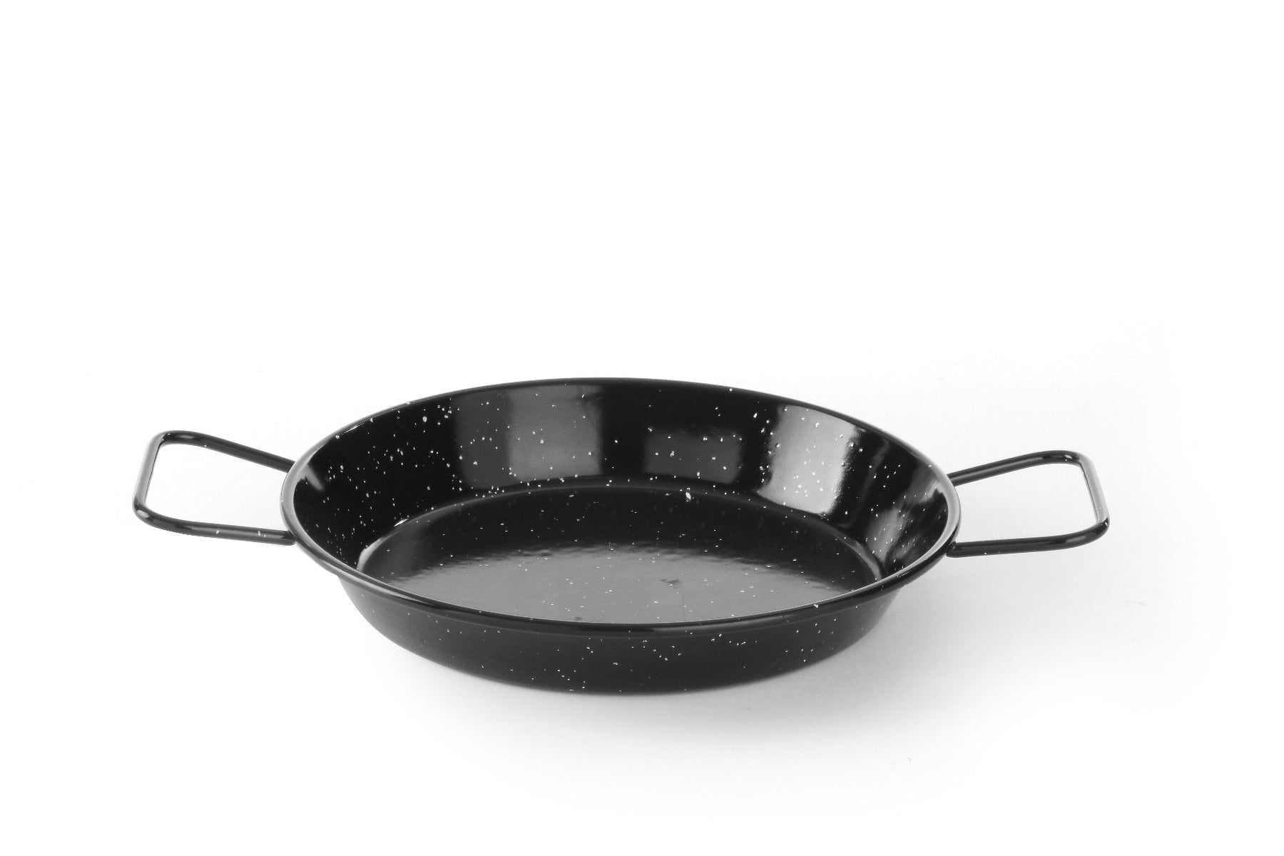 Paëllapan geëmailleerd laag - Ø150x27mm - Zwart - Van Erkel Winkelmaterialen