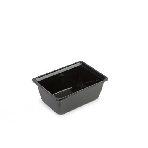 Plexi saladebak rechthoek (1L) - 215x153x85mm - Zwart - Van Erkel Winkelmaterialen
