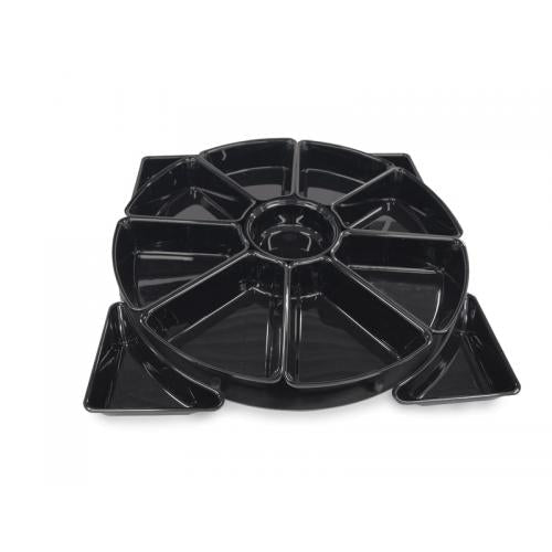 Plexi schalenset blok/rond (13-delig) - 800x800x80mm - Zwart - Van Erkel Winkelmaterialen