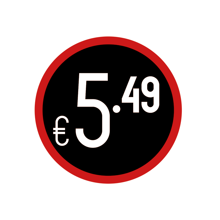 Ronde prijssticker Ø27mm "€11.95" op rol (1000st)