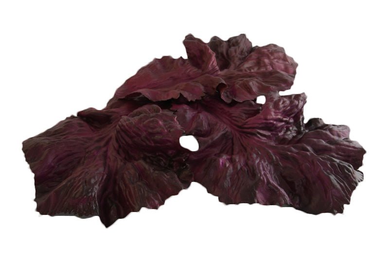 *Rodekool blad decoratie (3st) - 180x120mm - Paars - Van Erkel Winkelmaterialen