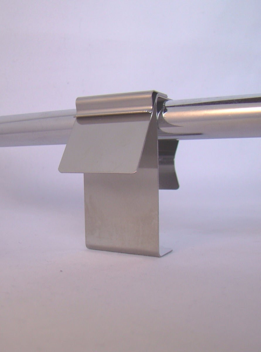 RVS klem mand/buis (schuin hangend) - 25mm - Zilver - Van Erkel Winkelmaterialen