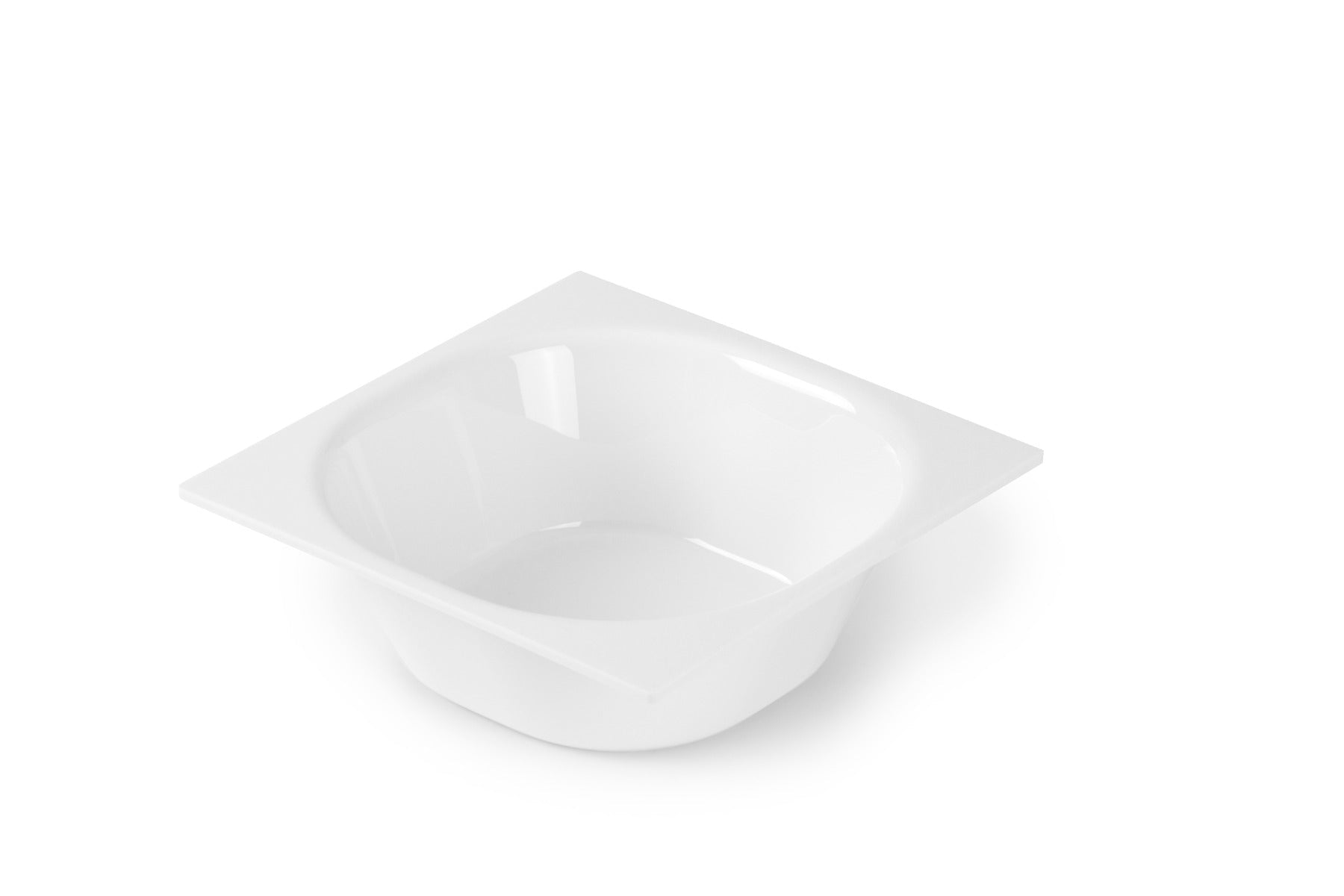 Saladebak voor in houder - 185x185x80mm - Wit - Van Erkel Winkelmaterialen