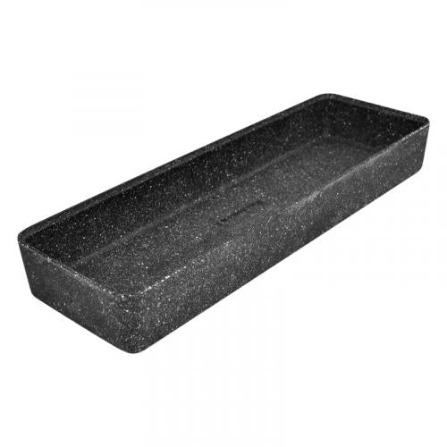 Schaal Kata - 520x173x70mm - Zwart granietlook - Van Erkel Winkelmaterialen