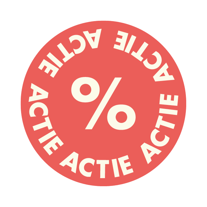 Sticker 'Actie' - Ø28mm - Rood - Van Erkel Winkelmaterialen