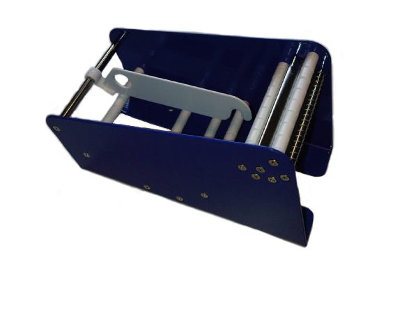 Sticker/etiketten dispenser (2-vaks) - 120x250x135mm - Blauw - Van Erkel Winkelmaterialen