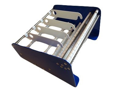 Sticker/etiketten dispenser (5-vaks) - 273x250x135mm - Blauw - Van Erkel Winkelmaterialen