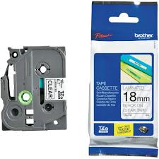 Tape TZE-241 black/white - 18mm - Van Erkel Winkelmaterialen