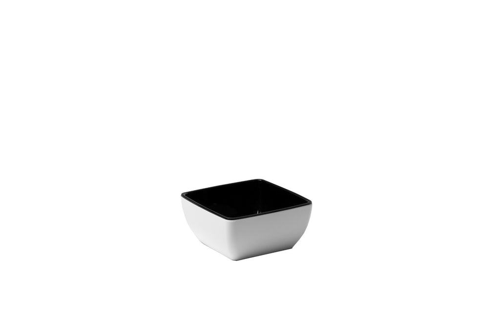 Melamine schaal vierkant zwart wit