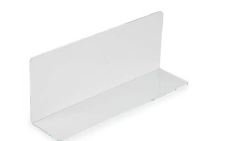 Tussenschot L-profiel - 300x80x120mm - Transparant - Van Erkel Winkelmaterialen