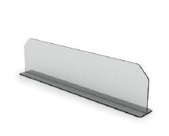 Tussenschot T-profiel - 600x150mm - Transparant - Van Erkel Winkelmaterialen