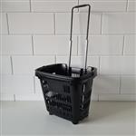 Winkelmand trolley zwart, 34L - 353x465x404mm - Van Erkel Winkelmaterialen