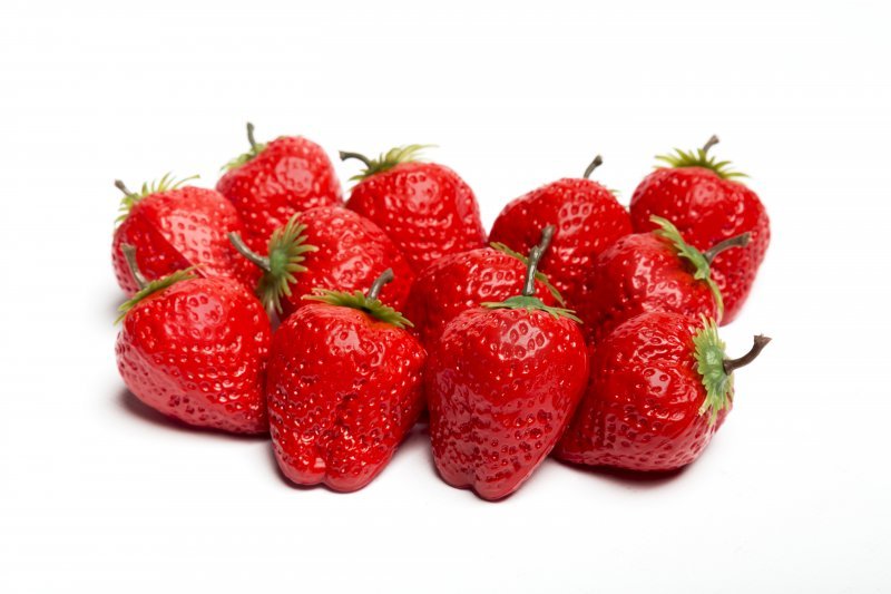 Aardbeien (12st) - Rood - Ø50mm - Van Erkel Winkelmaterialen