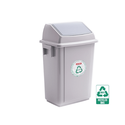 Afvalbak (40L) - 635x435x300mm - Grijs - Van Erkel Winkelmaterialen