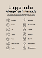 Allergenen bordje 'informatie legenda' - 300x210mm - Van Erkel Winkelmaterialen