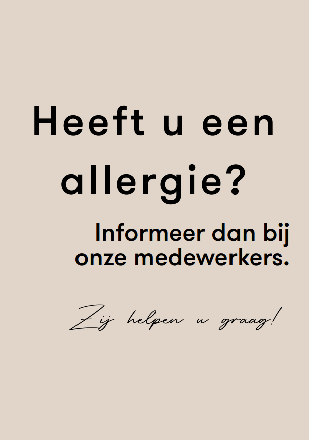 Allergenen bordje 'informeer medewerkers' - 300x210mm - Van Erkel Winkelmaterialen