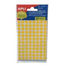 Apli stickers geel - Ø8mm - Geel - Van Erkel Winkelmaterialen
