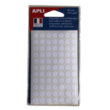 Apli stickers wit - Ø8mm - Wit - Van Erkel Winkelmaterialen