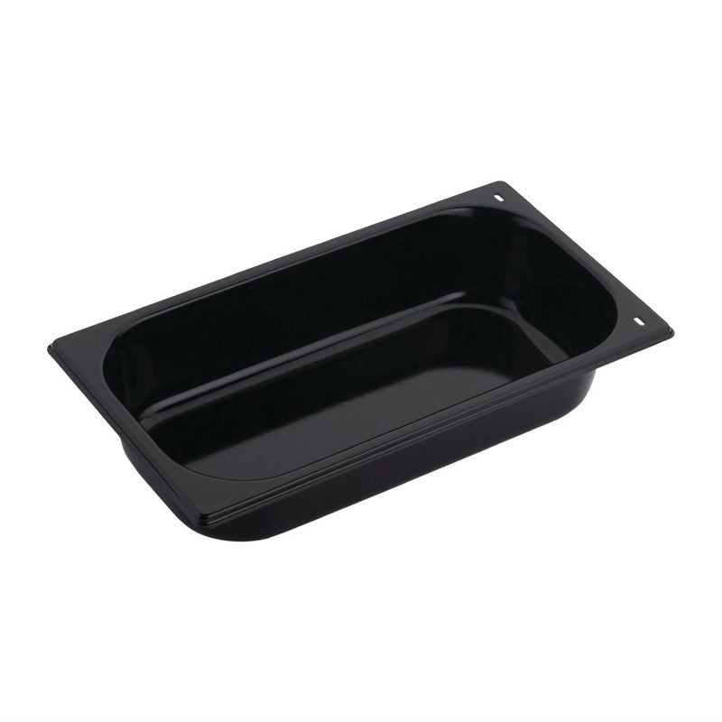 Bakplaat/Ovenschaal - GN1/3 325x176x65mm - Zwart - Van Erkel Winkelmaterialen