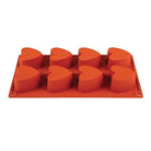Bakvorm 8 hartjes - 35x70x60mm - Rood - Van Erkel Winkelmaterialen