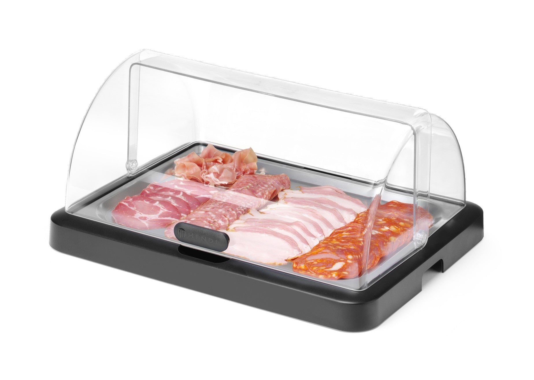 Beschermkap met roldeksel gekoeld - 460x355x220mm - Zwart - Van Erkel Winkelmaterialen
